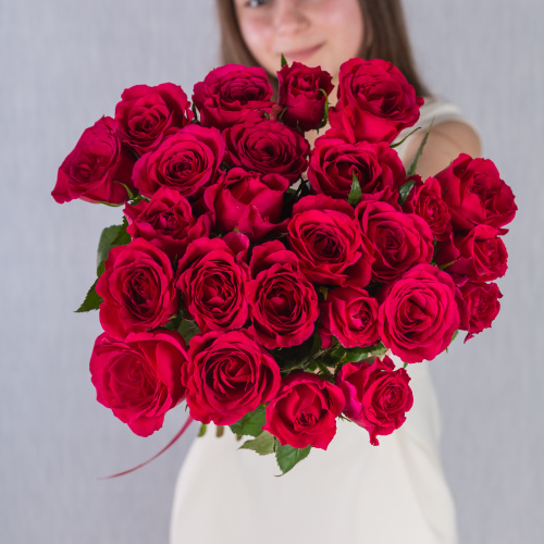 Букет из 25 Роз Кения Розовый микс арт. 7313-Р