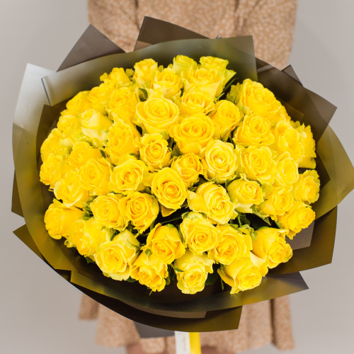 Букет из 51 желтой розы Кения арт. 28448-Ж