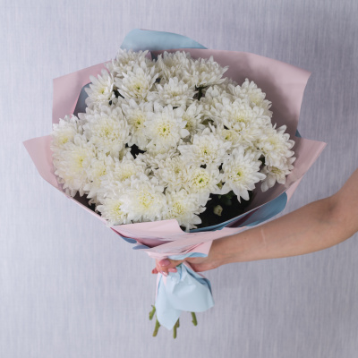 Букет белых хризантем 35836
