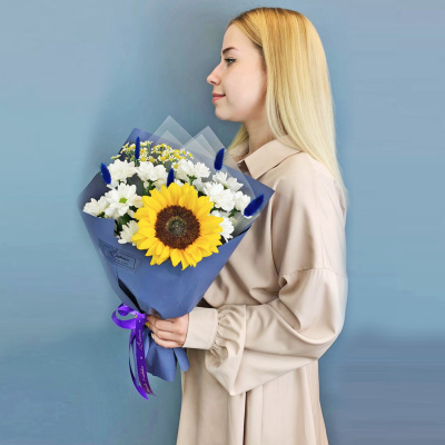 Букет с подсолнухом N 84694