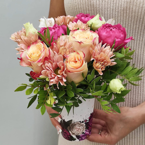 Стаканчик с цветами "Малинка" арт. 53034